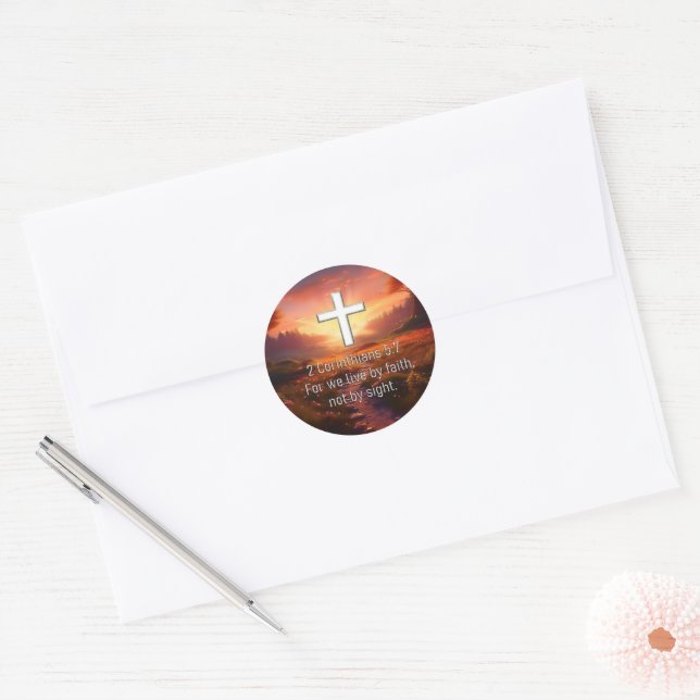 Adesivo 2 Corintianos 5:7 (Envelope)