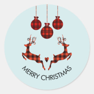 Adesivo 2 Estilo Russo de Veado de Natal