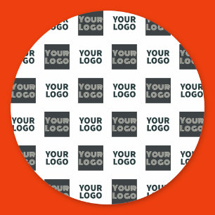 Adesivo 2 Logos Simples Logotipo Repetitivo   Branco