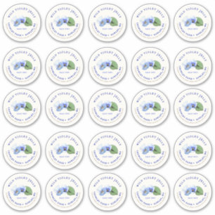 Adesivo 2" Mason Jar Lid Label Violet Jelly Vinyl