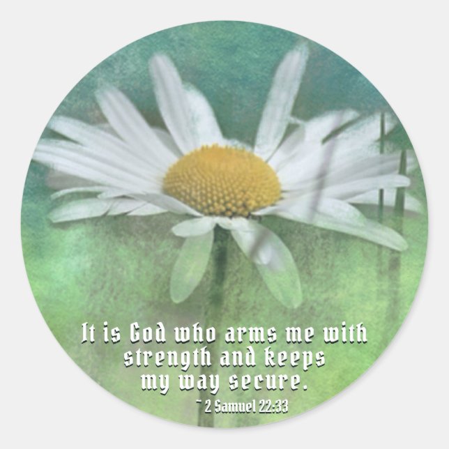 Adesivo 2 Samuel 22:33 É Deus que me arma com força (Frente)