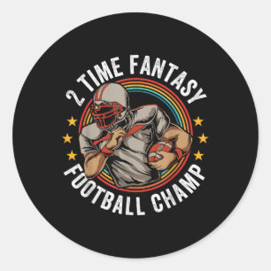 Adesivo 2 Time Fantasy Futebol Champ Ffl Winner Retro