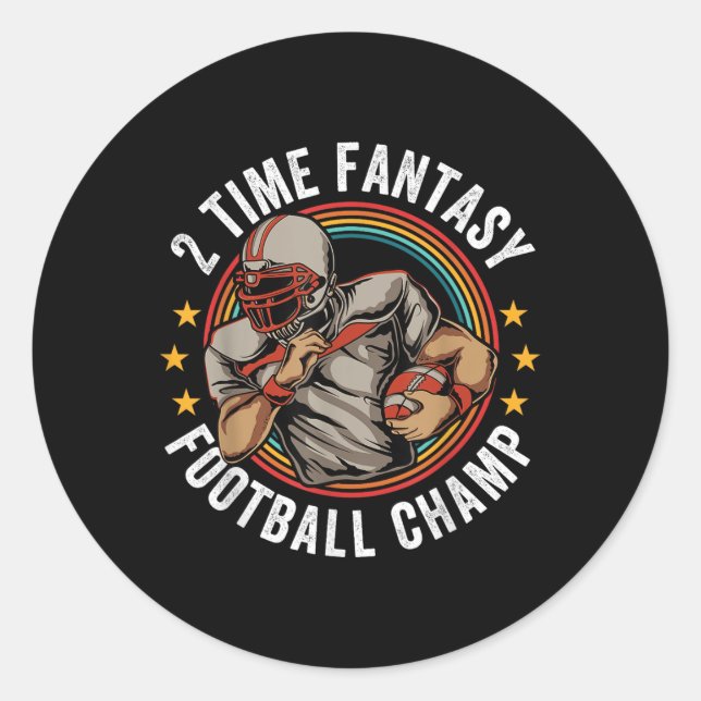 Adesivo 2 Time Fantasy Futebol Champ Ffl Winner Retro (Frente)