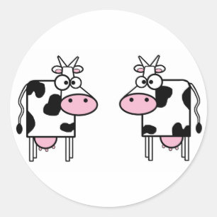 Adesivo 2 vacas engraçadas