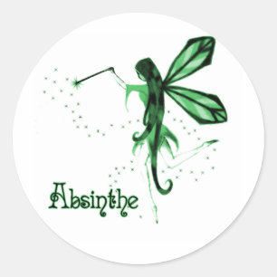 Adesivo 2D Esboço feericamente verde do absinto