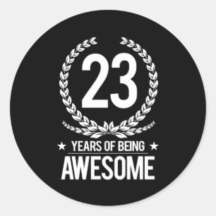Adesivo 2ó Aniversário (23 anos de ser impressionantes)