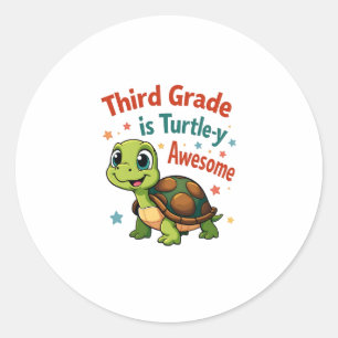 Adesivo 3º ano de Turtle y incrível 3º ano de volta a Sch