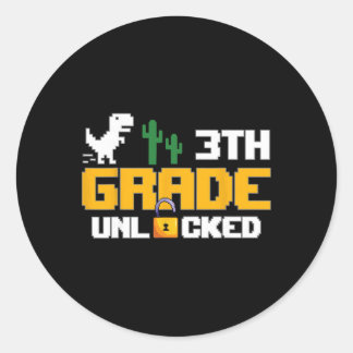 Adesivo 3º ano desbloqueado dinossauro engraçado jogo de v