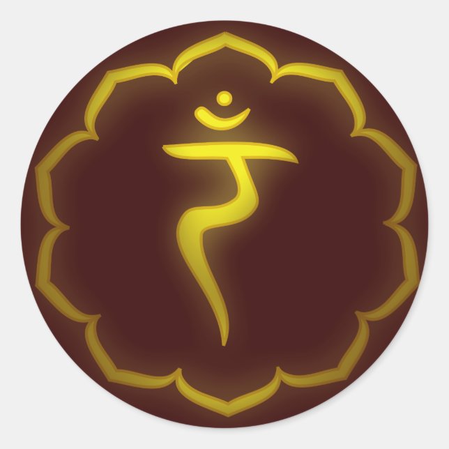 Adesivo 3º Chakra, "tencioso" - Múrpura (Frente)