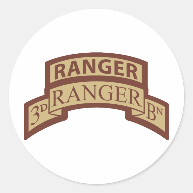 Adesivo 3º Ranger Bn, Ranger Tab, Deserto (Frente)