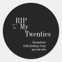 30º Aniversário RIP 20s Festa Preto e Branco