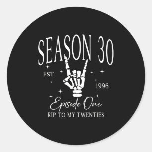 Adesivo 30º Morte de 1996 Rip 20s