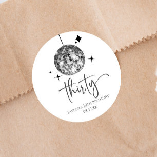 Adesivo 30º Partido aniversário de 30 anos de Bola Disco S