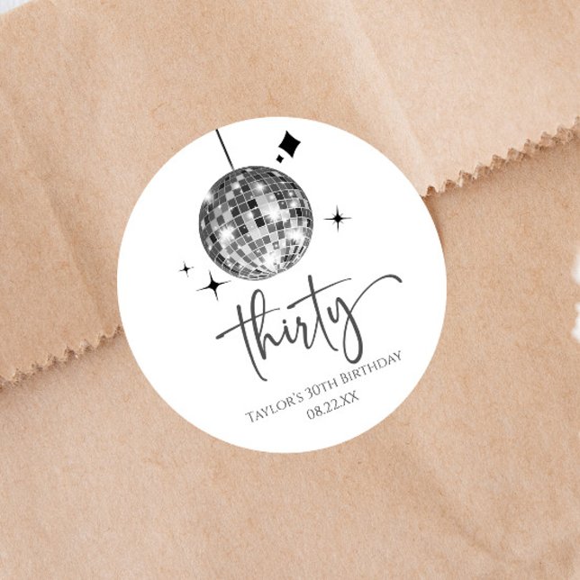Adesivo 30º Partido aniversário de 30 anos de Bola Disco S (Criador carregado)