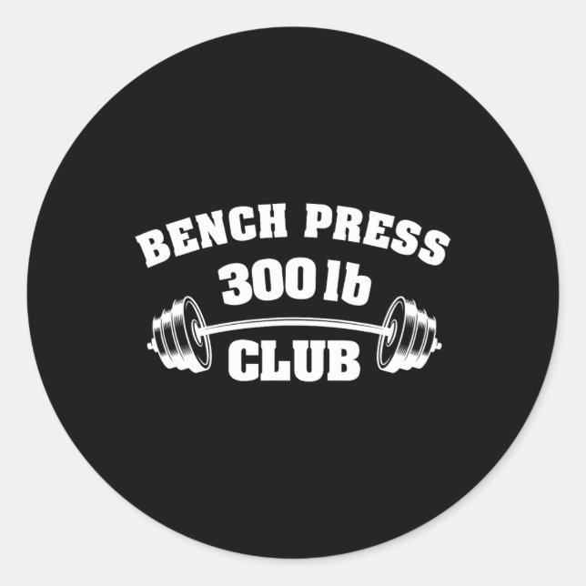 Adesivo 300 Lbs Pound Bench Press Club Gym Weightlifting P (Frente)