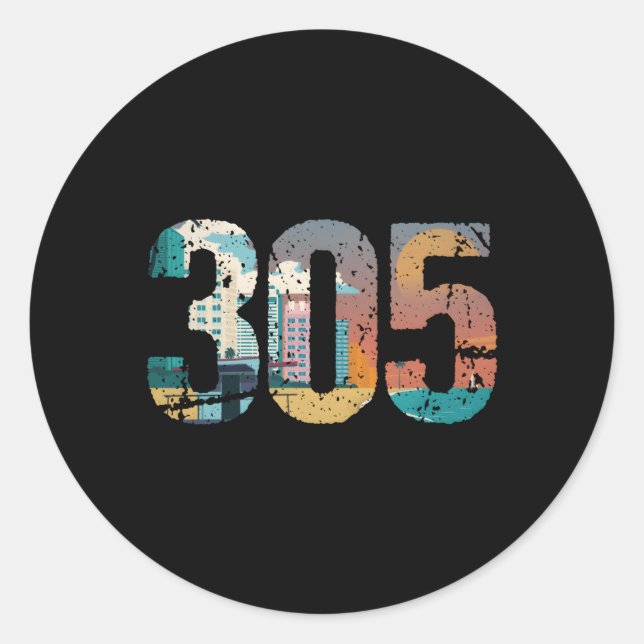 Adesivo 305 Dade County Miami (Frente)