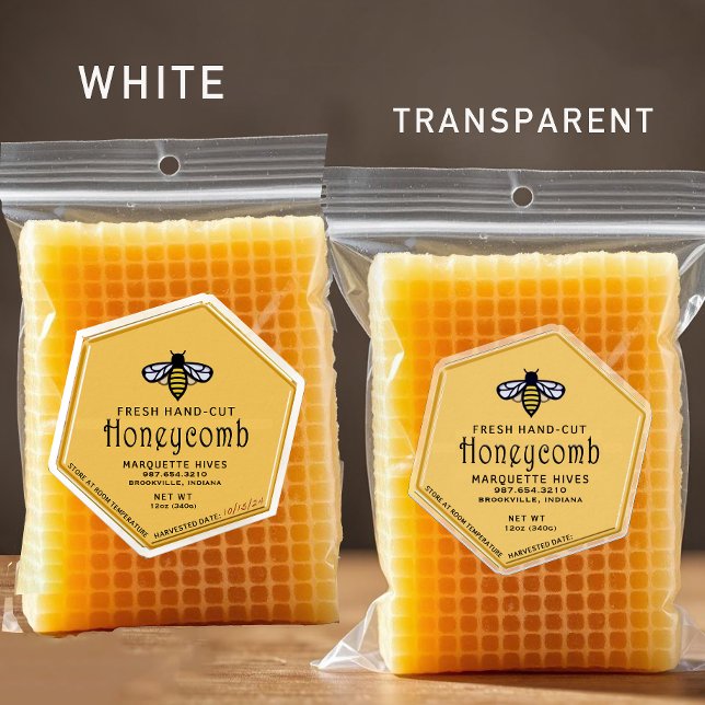 Adesivo 30 Abelhas amarelas impermeáveis em forma de hexág (Criador carregado)