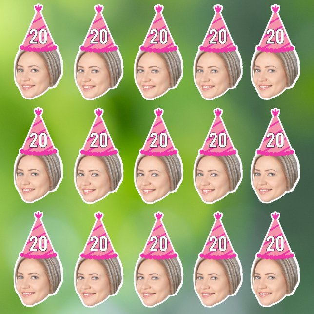 Adesivo 30 de 20 de face personalizada 40º aniversário de  (Criador carregado)