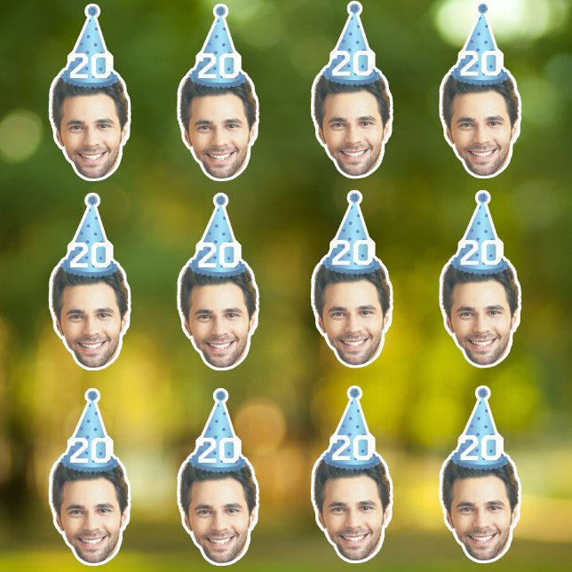 Adesivo 30 de 20 de face personalizada 40º aniversário de  (Criador carregado)