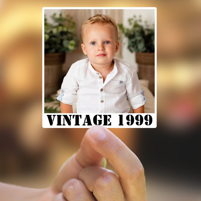 Adesivo 30 de Foto Personalizada 20 40º 50º aniversário 60 (Criador carregado)