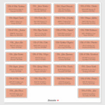 30 Envelope de Endereço de Convidado de Casamento 