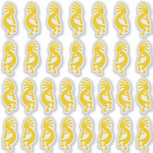 Adesivo 30 Formas Modernas de Kokopelli Dourado