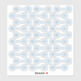 Adesivo 30 Marcas De Preço Da Boca Azul Da Mesa Azul E Arr