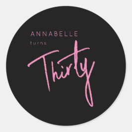 Adesivo 30 moderna 330ª festa de aniversário