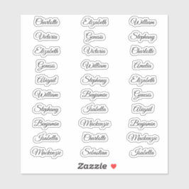 Adesivo 30 Nomes dos convidados: Calliografia - Escrito el