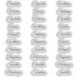 Adesivo 30 Nomes dos convidados: Calliografia - Escrito el<br><div class="desc">30 Nomes próprios de convidado Calliografia Script Elegante</div>