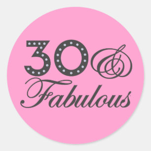 Adesivo 30 & presente fabuloso