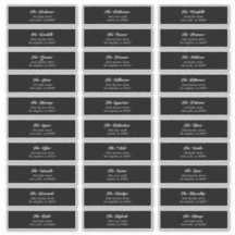 30 x Endereço de Envelope Convidado de Creme Preto