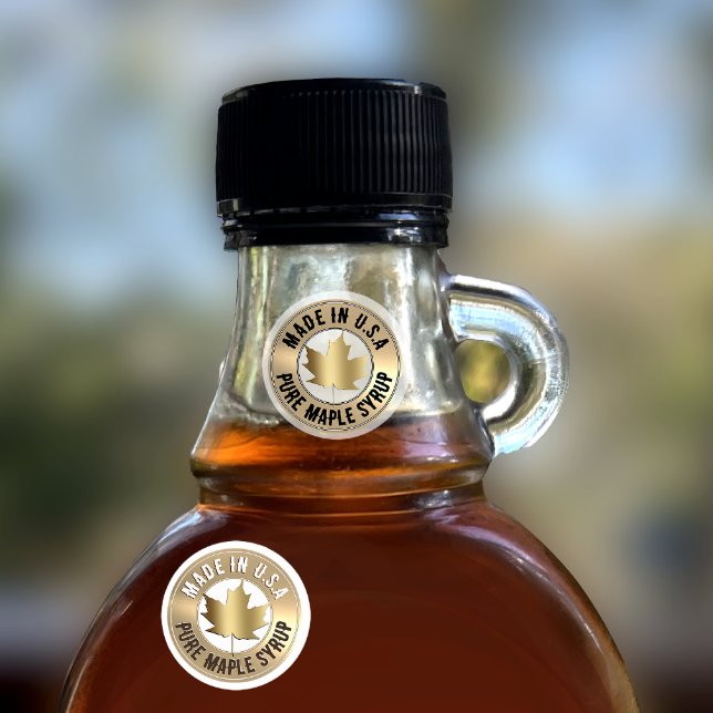 Adesivo (30) Xarope de maple Dourado feito nos EUA Maple S (Criador carregado)