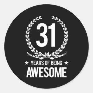 Adesivo 31º Aniversário (31 Anos De Incrível)