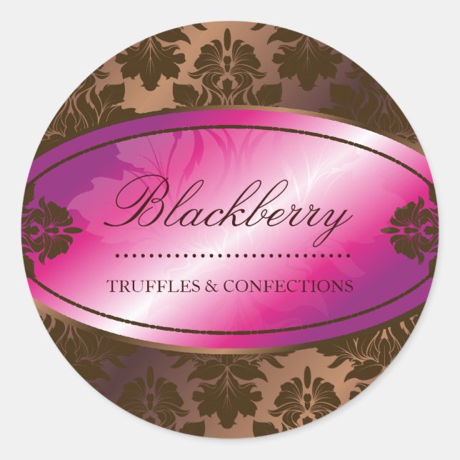 Adesivo 311-Blackberry Chocolate Truffle Damask (Frente)