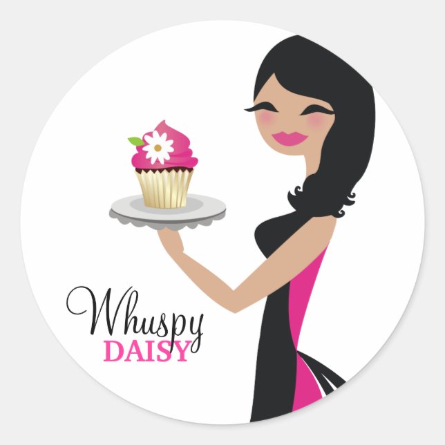 Adesivo 311-Daisy Cupcake Cutie | Wavy Brunette (Frente)