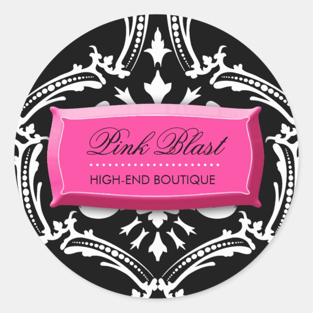 Adesivo 311-Exqusite Pink Blast #2 Damask Stickers (Frente)