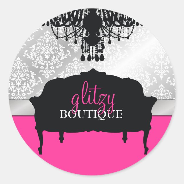 Adesivo 311 Glitzy Chic Boutique Hot Pink (Frente)