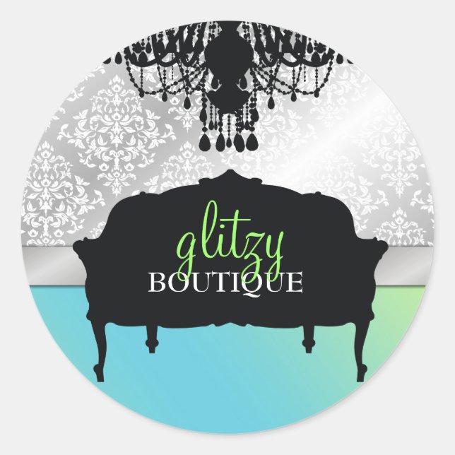 Adesivo 311 Glitzy Chic Boutique - Limão Turquesa (Frente)