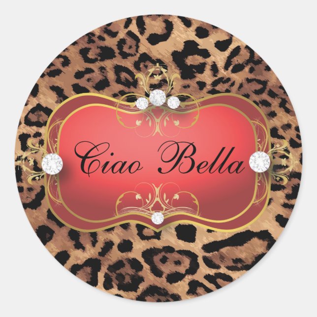 Adesivo 311 Jet Red Ciao Bella Leopard Sticker (Frente)