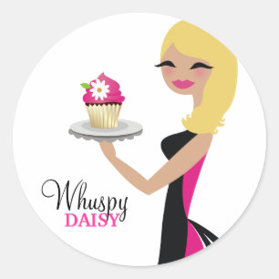 Adesivo 311 louro ondulado de Cutie do cupcake da