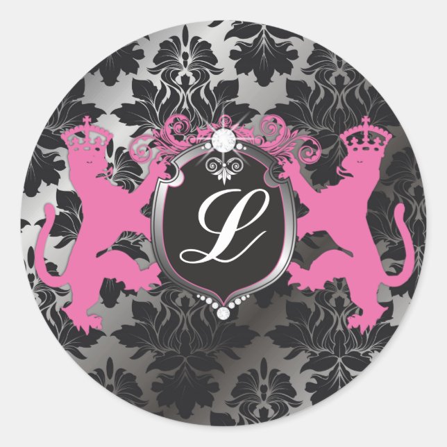 Adesivo 311 Luxe Lion Heraldry Rosa (Frente)