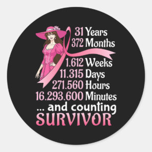 Adesivo 31 Anos 372 Meses E Contagem Do Cancer Da Mama