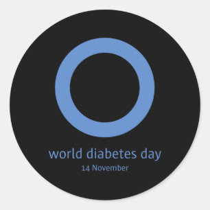 Adesivo "Dia Mundial da Diabetes " Sensibilização 