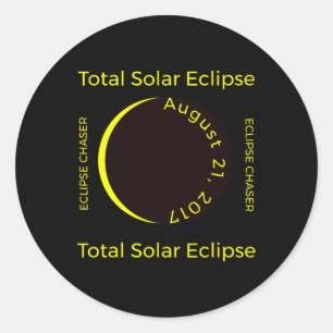 Adesivo #34;eclipse Chaser#34; Total do Eclipse Solar Ago