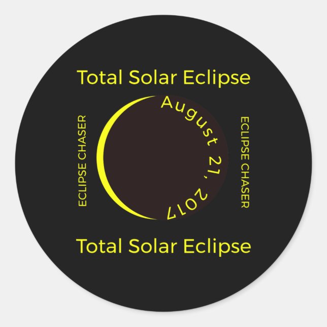 Adesivo #34;eclipse Chaser#34; Total do Eclipse Solar Ago  (Frente)
