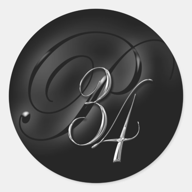 Adesivo 34 Envelope de Casamento Inicial P Seal II (Frente)