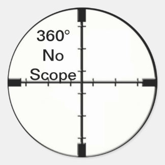 Adesivo 360 No Scope Video Game Crosshairs FPS (Sem escopo