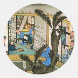Adesivo 37. 赤 坂 宿, 広 Akasaka-juku, Hiroshige, Ukiyo-e