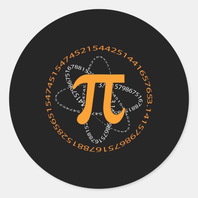 Adesivo 3.14 Design De Matemática Para Pi Dia 1 (Frente)